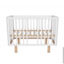 Кроватка детская Lunna Rita с автостенкой, маятником и колесами цвет: белый/бук