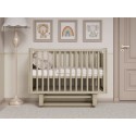 Кроватка детская Lunna Rita с автостенкой, маятником и колесами цвет: кашемир