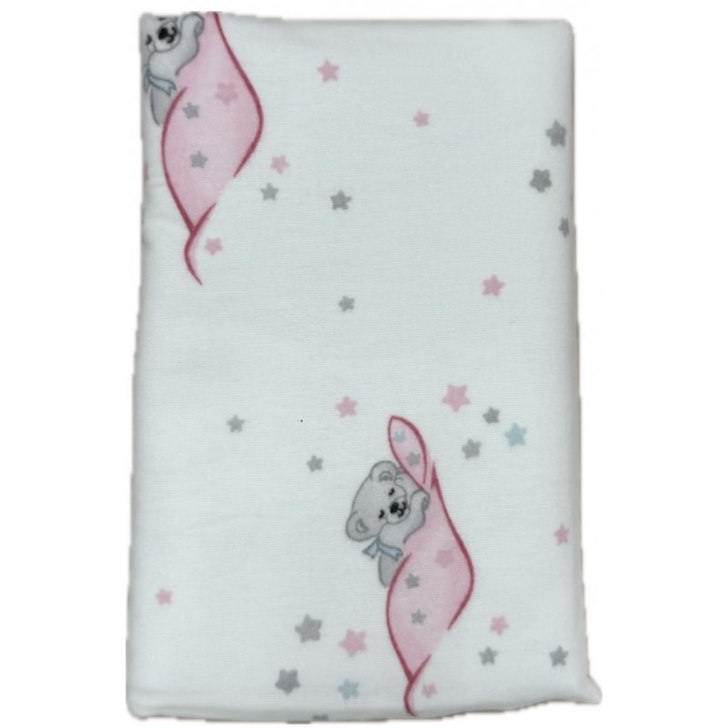 Непромокаемая многоразовая пеленка из фланели 60*90 см цвет: мишки сплюшки