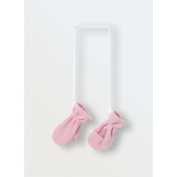 Рукавички 2-3 года на резинке из флиса Cute цвет: пудра 2202-01