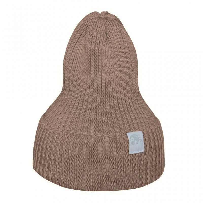 Вязаная шапочка-колпачок Simple 46-50 см цвет: шоколад 6000-10