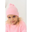 Вязаная шапочка-колпачок Simple 42-46 см цвет: розовый 6000-49