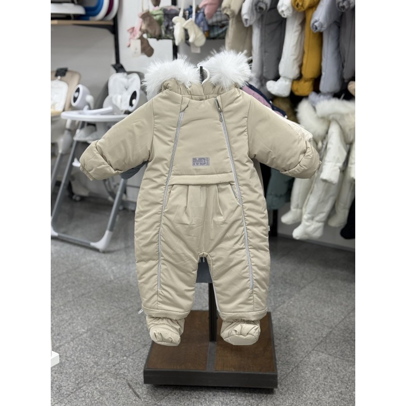 Комбинезон-конверт трансформер с пинетками 62-80 см цвет: бежевый 170шм/2