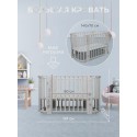 Кровать-трансформер детская 5 в1 Sweet Baby Arte цвет: Серая/одуванчик Кровать-трансформер детская 5 в1 Sweet Baby Arte цвет: Серая/одуванчик