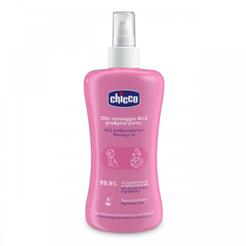 Масло массажное для беременности и родов 4 в 1 от растяжек Chicco 00002256500000
