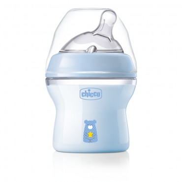 Бутылочка для кормления с соской 150 мл 0+ Chicco NaturalFeeling цвет: BOY