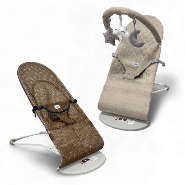 Шезлонг-качалка с дугой  Bubago Momo цвет : бежевый BG 175-2