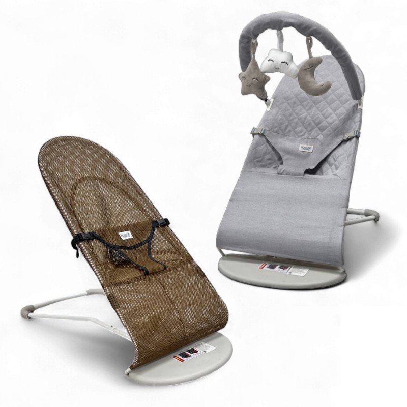 Шезлонг-качалка с дугой  Bubago Momo цвет : серый BG 175-1