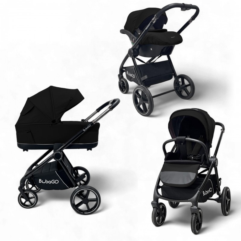 Коляска детская 3 в 1 Bubago Niveta цвет: черный BG 192-1