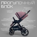 Коляска детская 3 в 1 Bubago Niveta цвет: Лиловый BG 192-4 Коляска детская 3 в 1 Bubago Niveta цвет: Лиловый BG 192-4