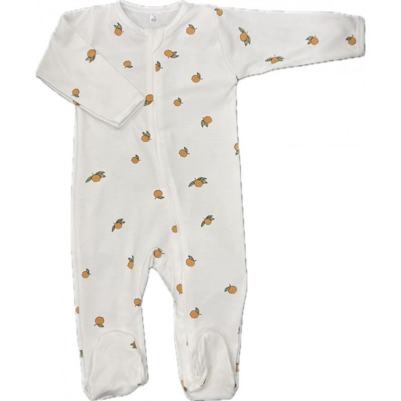 Слип нательный на молнии 74-80 см принт: апельсинки Т-125