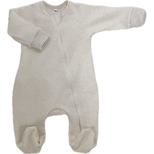 Комбинезон на молнии из хлопка 62 см Т-216/бежевый