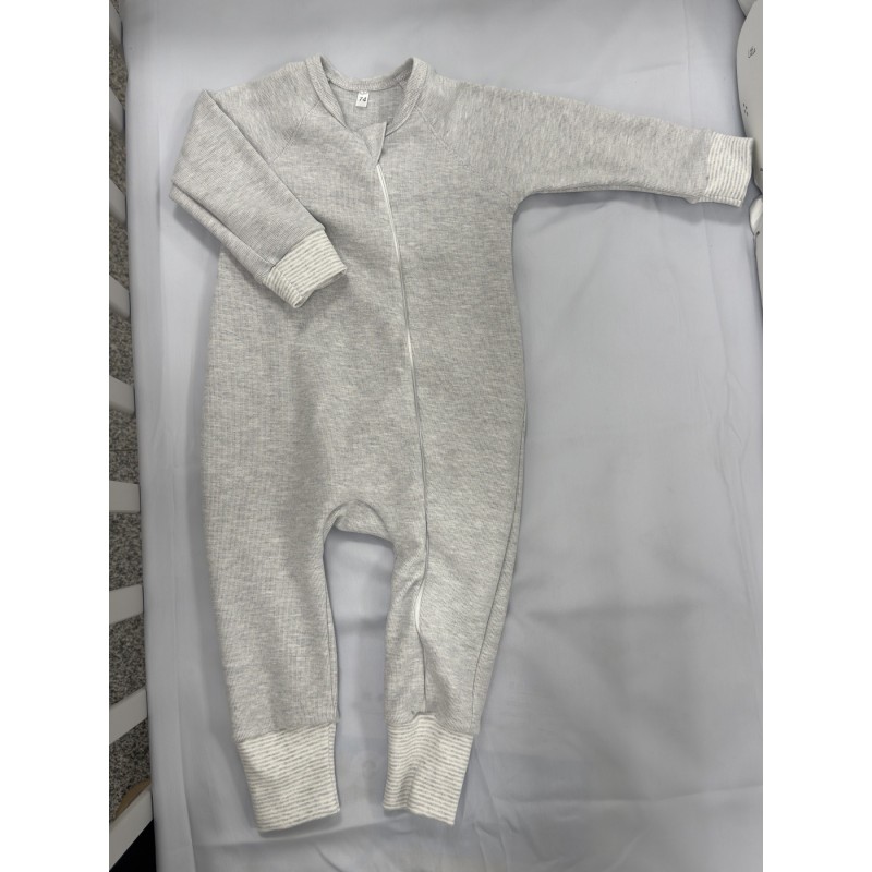 Комбинезон на молнии из хлопка 74 см Т-216/серый Комбинезон на молнии из хлопка 74 см Т-216/серый