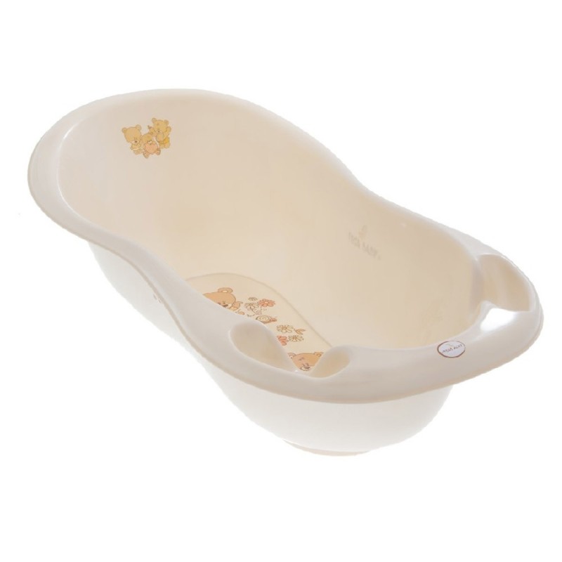 Ванночка для купания с рождения Тега 86 см со сливом "Teddy /Мишка" цвет: бежевый MS-004 ODPLYW-119 Ванночка для купания с рождения Тега 86 см со сливом "Teddy /Мишка" цвет: бежевый MS-004 ODPLYW-119