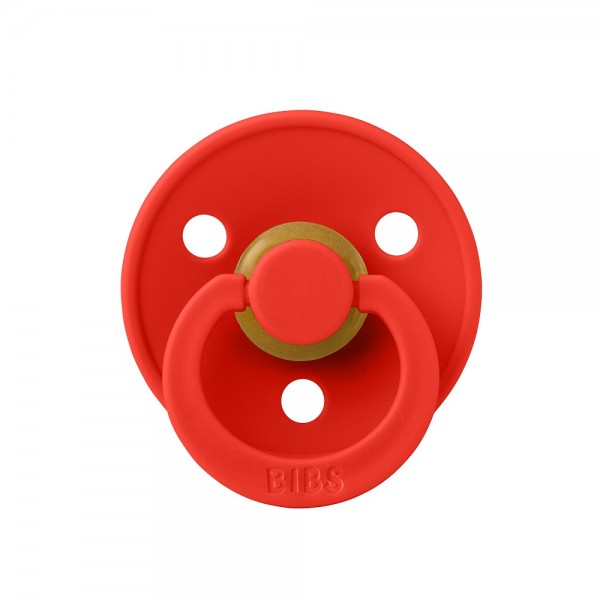 Cоска-пустышка BIBS Colour Latex 0-6 месяцев цвет: candy apple / красный
