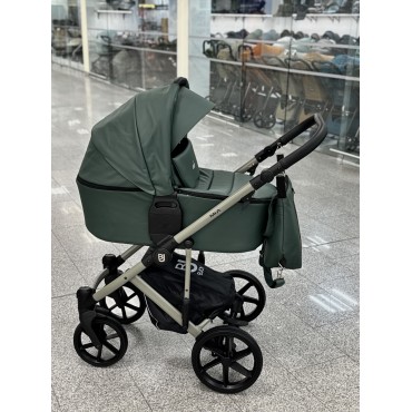 Коляска детская 2 в 1 Bjoy Mia LT кожа цвет: зеленая на серо-бежевой раме 06 Коляска детская 2 в 1 Bjoy Mia LT кожа цвет: зеленая на серо-бежевой раме 06