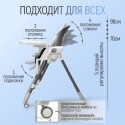 Стульчик для кормления + электрокачель 5 в 1 Bubago Frida цвет: серый BG 174-1