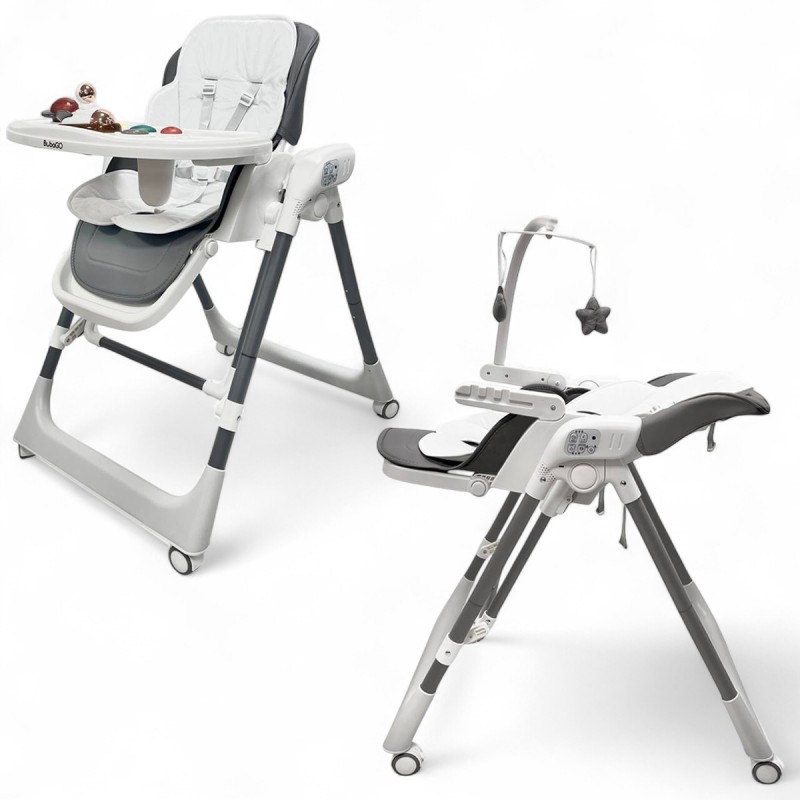 Стульчик для кормления + электрокачель 5 в 1 Bubago Frida цвет: серый BG 174-1