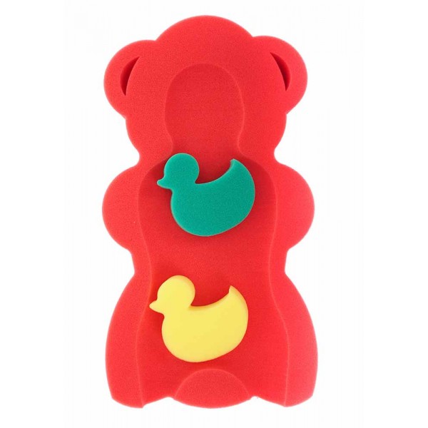 Губка для купания MAXI 55*30*7 см + 2 губки цвет: красный 4814