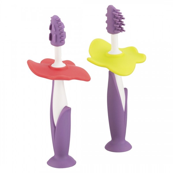 Набор: зубные щетки-массажеры для десен малышей Flower Цвет: фиолетовый RTB-004 Набор: зубные щетки-массажеры для десен малышей Flower Цвет: фиолетовый RTB-004