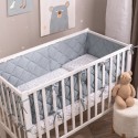 Защита для детской кроватки /стеганый бортик Slim цвет: голубой СБ.120-SM.10