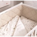 Защита для детской кроватки /стеганый бортик Slim цвет: бежевый СБ.120-SM.04