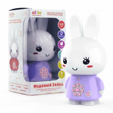 Игрушка интерактивная развивающая Alilo Медовый зайка ® G6+ цвет: сиреневый 60301
