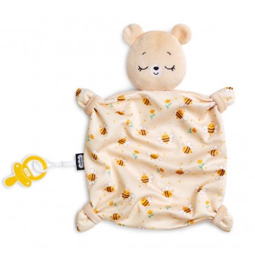 Игрушка- комфортер Мякиши Мишка Барни с держателем для соски 915