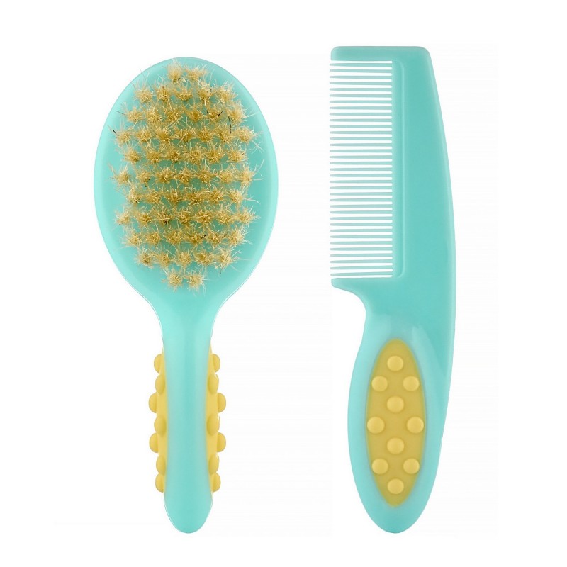 Детская щеточка с расческой цвет: мятный RBH-001-M Детская щеточка с расческой цвет: мятный RBH-001-M