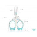 Маникюрные ножницы для новорожденных с прорезиненными ручками цвет: голубой RPS-002