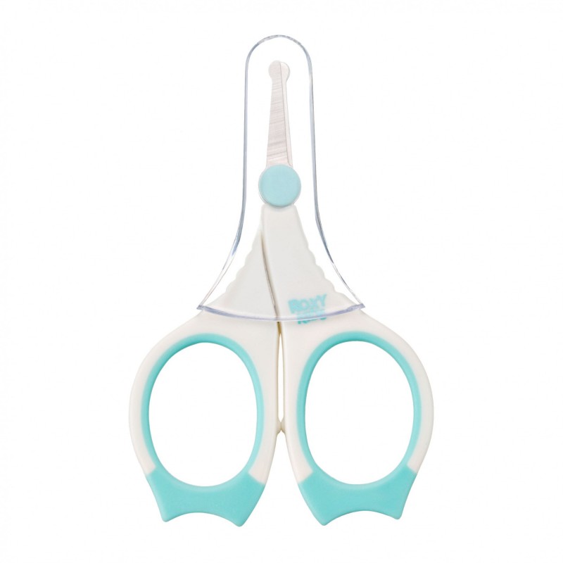 Маникюрные ножницы для новорожденных с прорезиненными ручками цвет: голубой RPS-002